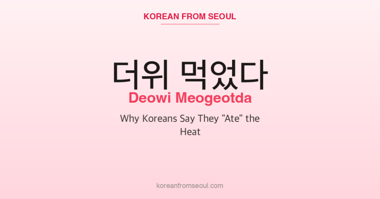 더위 먹었다 (Deowi Meogeotda): Why Koreans Say They “Ate” the Heat